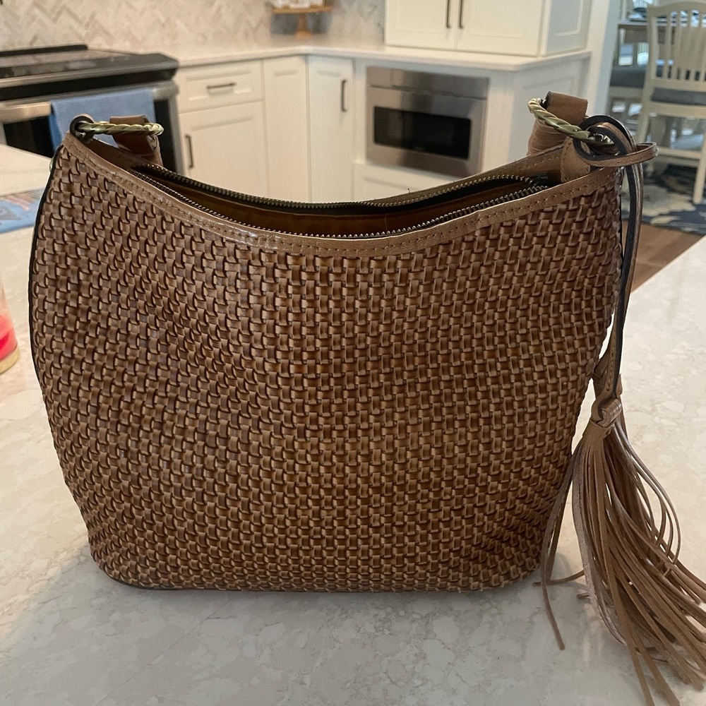 Patricia Nash woven leather Castelli Square handbag